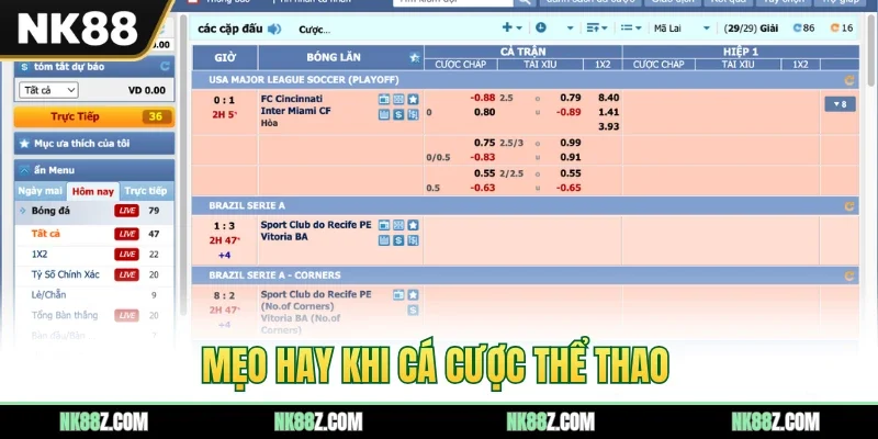 Mẹo hay khi cá cược thể thao